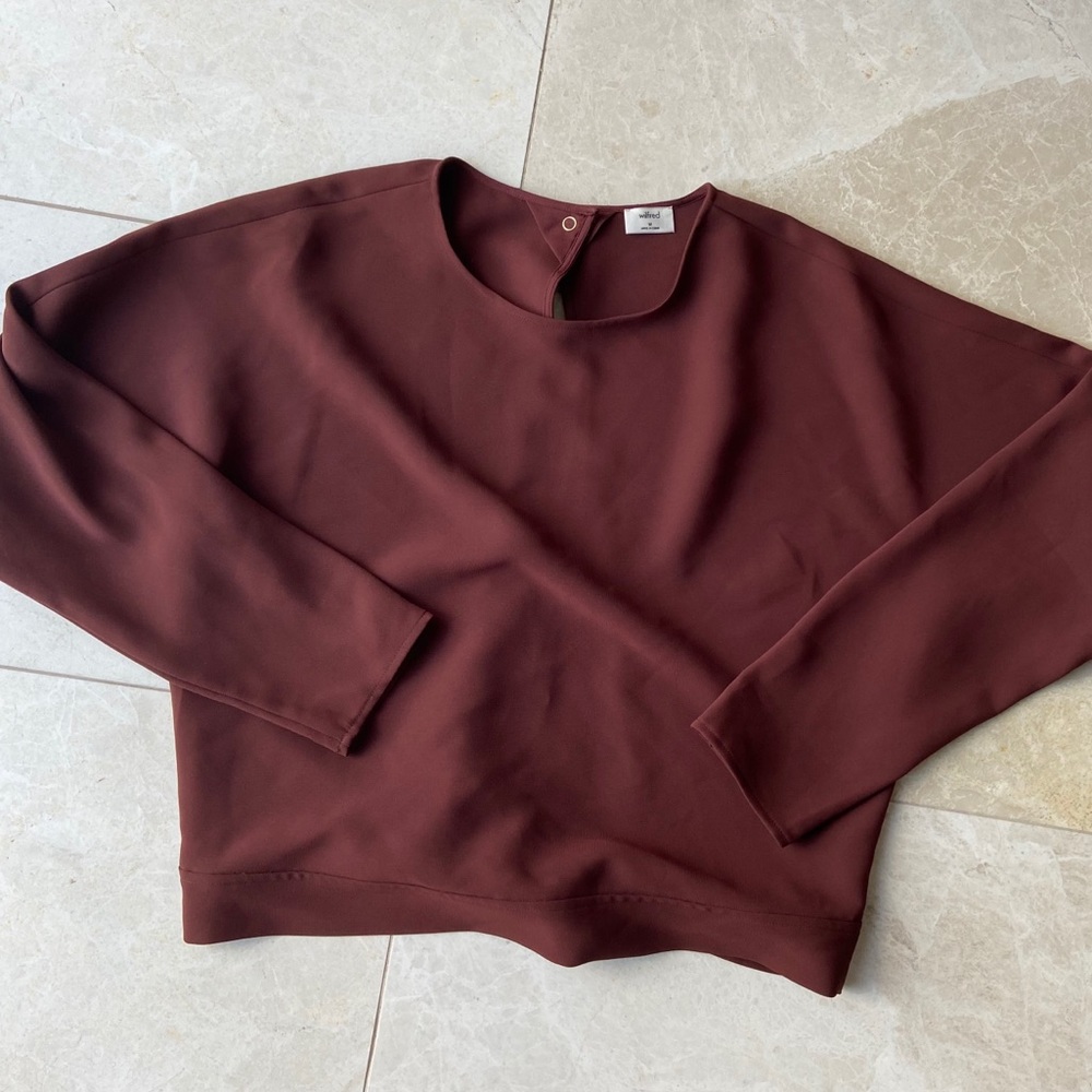 Aritzia Burgundy Blouse